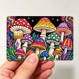 2/$16 Psychedelic Mushroom Credit Card Skin Decal